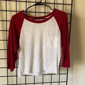 Crop Baseball Raglan Tee